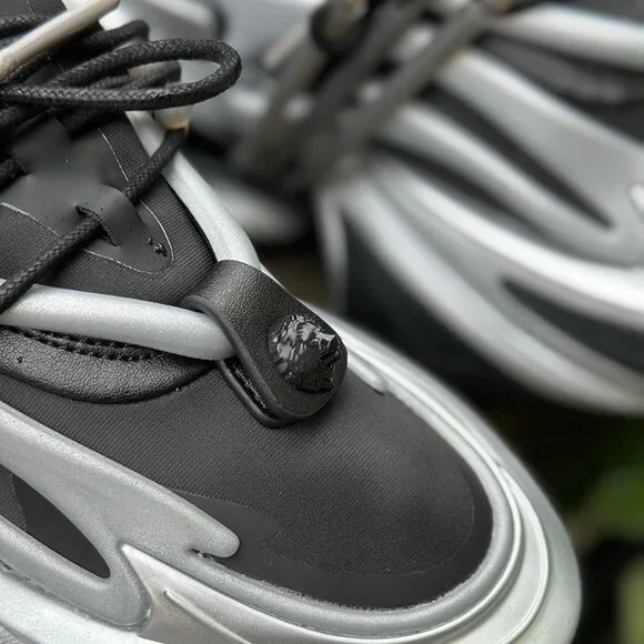 Balmain Black and Grey Unicorn Sneakers For Men